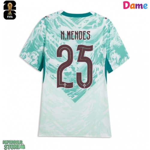 Portugal Nuno Mendes #25 Replika Udebanetrøje Dame VM 2026 Kortærmet